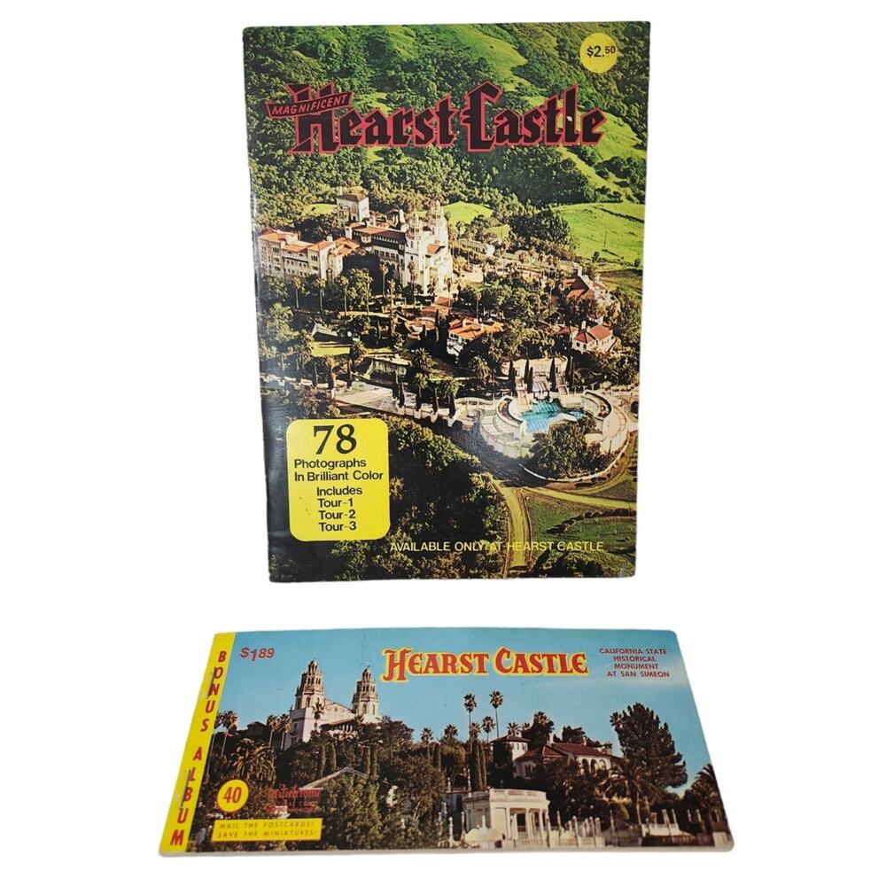 Vintage Hearst Castle San Simeon California Pamphlet Postcards Photo Book